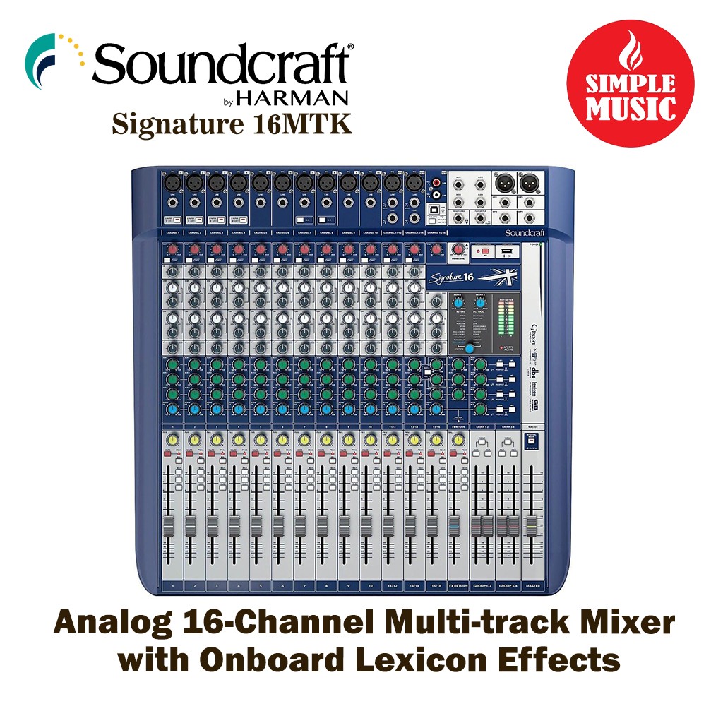 Soundcraft Signature 16 Analog 16-Channel Mixer with Onboard Lexicon Effects